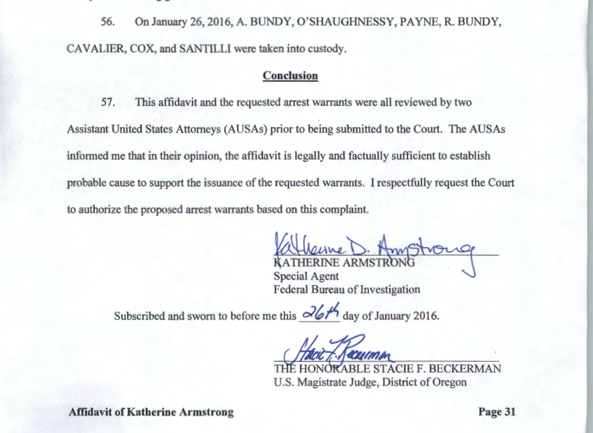 FBI.KatherineArmstrong.Oregon.Affidavit.Jan26.2016